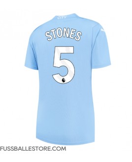 Günstige Manchester City John Stones #5 Heimtrikot Damen 2023-24 Kurzarm